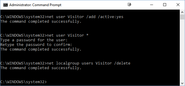 Create Restricted Guest Accounts in Windows 10